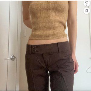 Brown low waisted pants